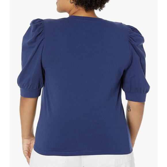 The Drop Womens Mariko Puff-Sleeve Crew-Neck Stretch Jersey T-Shirt size 5X 3pcs - Picture 4 of 13